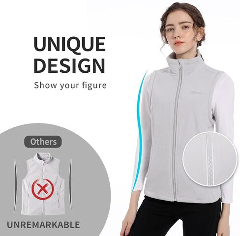 alblanc Womens Fleece Vest,Midweight Warm Sleeveless Polar Soft Fleece Vest,Fleece Vest for Women Zip up in Saudi Arabia