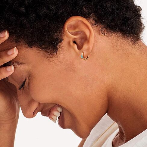 MYEARS Women Huggie Earrings Gold Hoop 14K Gold Filled Small Simple Hypoallergenic Everyday Jewelry in Kuwait