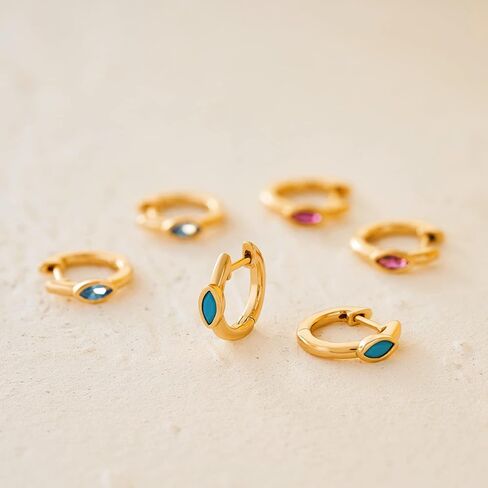 MYEARS Women Huggie Earrings Gold Hoop 14K Gold Filled Small Simple Hypoallergenic Everyday Jewelry in Kuwait