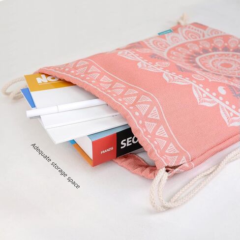 Miomao Drawstring Backpack Mandala Style String Bag Canvas Beach Sport Daypack in Kuwait