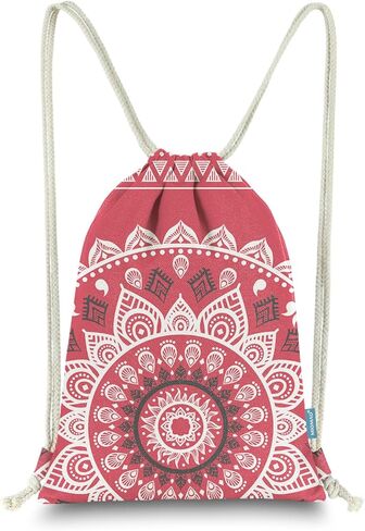 Miomao حقيبة ظهر برباط على طراز ماندالا حقيبة قماشية رياضية للشاطئ Daypack in Kuwait
