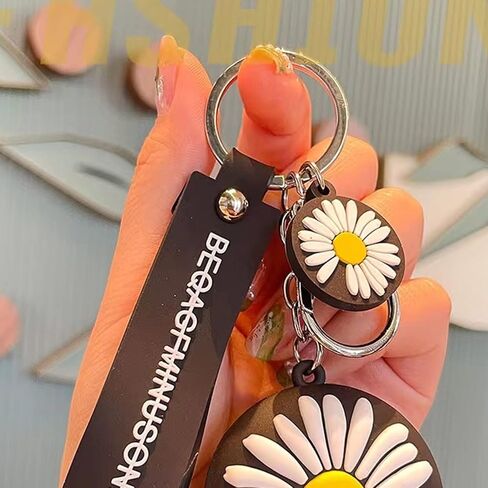 CheeseandU 6Pack Cute Daisy Flower Carrot Silicone Key Cover PVC Rubber Lovely Cat Paw Pink Dinosaur Key Cap Keychain Key Holder Key Ring Women Bag Phone Charm Accessory Friends Kids Gift in Saudi Arabia