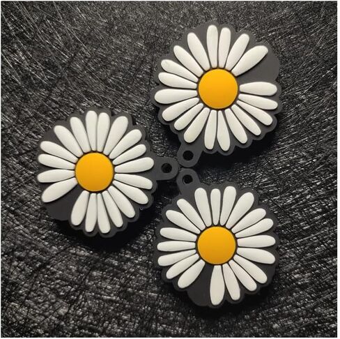 CheeseandU 6Pack Cute Daisy Flower Carrot Silicone Key Cover PVC Rubber Lovely Cat Paw Pink Dinosaur Key Cap Keychain Key Holder Key Ring Women Bag Phone Charm Accessory Friends Kids Gift in Saudi Arabia