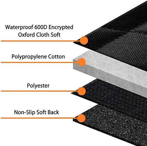 Femuar Dog Car Seat Cover with Storage Pockets Mesh Visual Window, Waterproof Nonslip , Heavy Duty Scratchproof Pet Dog Back Seat Cover Hammock for Cars Trucks and SUVs in Saudi Arabia