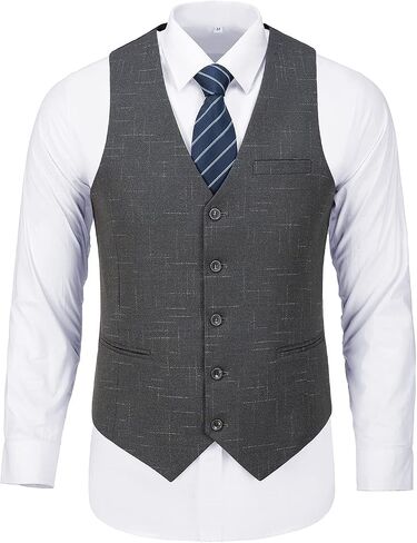 Fesenbo Mens Suits 3 Piece Plaid Slim Fit Tuxedo Double Breasted Prom Dress Suits Men Jackets Blazer Vest and Pants with Tie in Kuwait