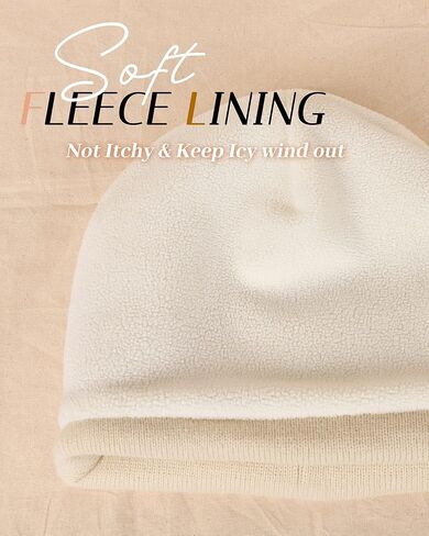 FURTALK Beanie Hats for Women Men Fleece Lined Winter Hats Soft Warm Womens Beanies for Winter in Kuwait