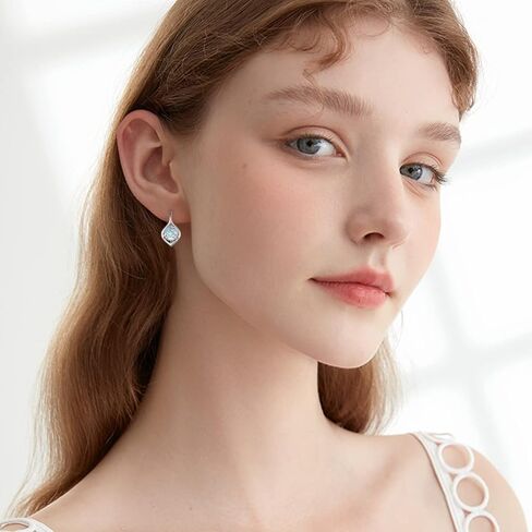 Daixiya Celtic Earrings For Women 925 Sterling Silver Irish Moonstone Celtic Knot Earrings Ireland Jewelry Gifts for Women Girls Teens in Kuwait