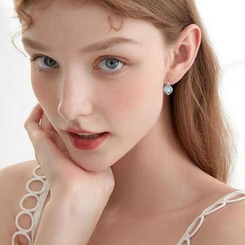 Daixiya Celtic Earrings For Women 925 Sterling Silver Irish Moonstone Celtic Knot Earrings Ireland Jewelry Gifts for Women Girls Teens in Kuwait