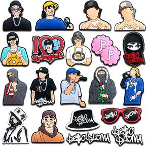 20 حلية للاحذية من زالدريتشاستا للصنادل والاساور والمعصم، دلايات مغني الراب اللاتيني للمراهقين والبالغين هدايا الحفلات، معدن غير ثمين، بدون احجار كريمة, معدن, بدون الأحجار الكريمة in Kuwait