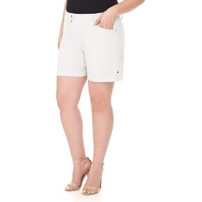 Rekucci Curvy Woman Plus Size Slimming 6 Inch Short with Cuff in Kuwait