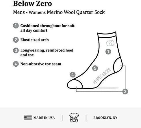 جوارب People Socks للرجال والنساء من صوف ميرينو 4 أزواج 71% ممتاز مع دعم للقوس صنع في الولايات المتحدة الأمريكية in Kuwait