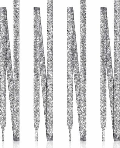 MOTZU 2 زوج من أربطة الأحذية المسطحة اللامعة مقاس 45 بوصة للأحذية الرياضية المصنوعة من القماش، أربطة أحذية لامعة لامعة لأحذية الأطفال in Kuwait