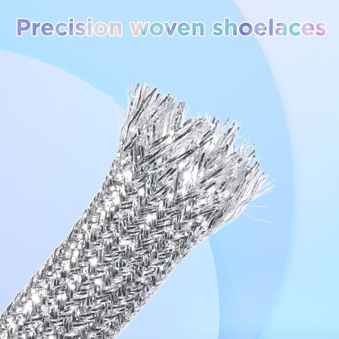 MOTZU 2 زوج من أربطة الأحذية المسطحة اللامعة مقاس 45 بوصة للأحذية الرياضية المصنوعة من القماش، أربطة أحذية لامعة لامعة لأحذية الأطفال in Kuwait