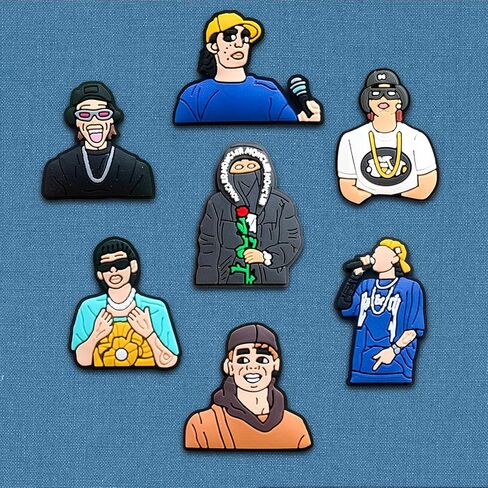 20 حلية للاحذية من زالدريتشاستا للصنادل والاساور والمعصم، دلايات مغني الراب اللاتيني للمراهقين والبالغين هدايا الحفلات، معدن غير ثمين، بدون احجار كريمة, معدن, بدون الأحجار الكريمة in Kuwait