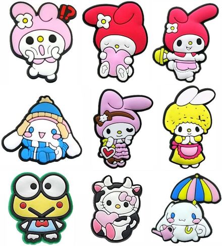 26 قطعة من تعليقات كروكس للبنات، صنادل كلوج وسوار معصم، اكسسوارات للاطفال الاولاد والبنات والرجال والنساء، هدايا حفلات الكريسماس in Kuwait