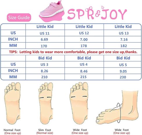 SPR&JOY Boys Girls Slip On Sneakers, Tennis Shoes for Girls Boys, Running Lightweight Breathable Sneaker, Schools Outdoor Kids Shoe in Saudi Arabia