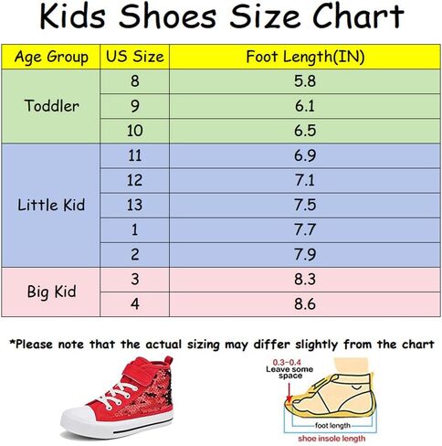 Zoroadke Kids Sparkle Sequins High Top Casual Adjustable Strap Canvas Shoes Girls and Boys Glitter Sneakers in Saudi Arabia
