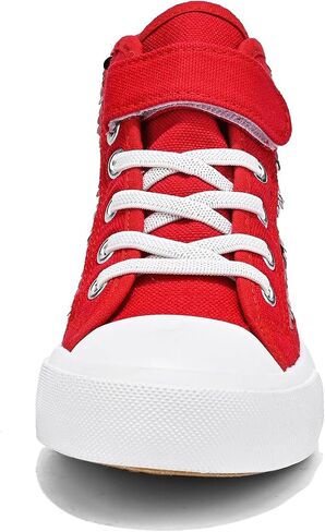Zoroadke Kids Sparkle Sequins High Top Casual Adjustable Strap Canvas Shoes Girls and Boys Glitter Sneakers in Saudi Arabia