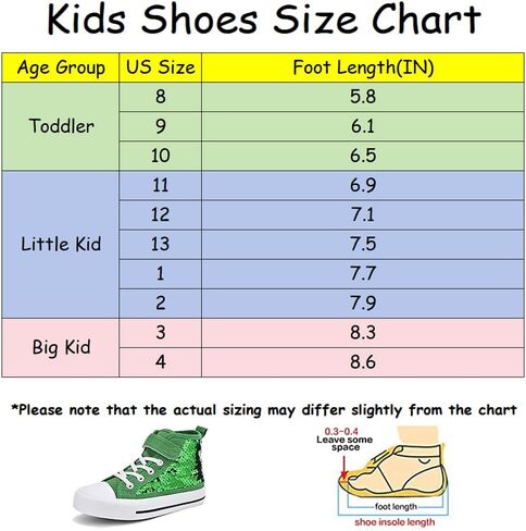 Zoroadke Kids Sparkle Sequins High Top Casual Adjustable Strap Canvas Shoes Girls and Boys Glitter Sneakers in Saudi Arabia