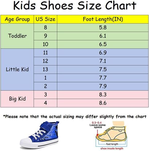 Zoroadke Kids Sparkle Sequins High Top Casual Adjustable Strap Canvas Shoes Girls and Boys Glitter Sneakers in Saudi Arabia
