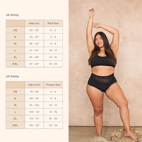 سالت ملابس داخلية قابلة لإعادة الاستخدام - مريحة ورفيعة وتبقيك جافًا من جميع التسربات (ملابس داخلية عالية الخصر من الدانتيل، مقاس X-Large، أحمر خدود كوارتز) in Kuwait