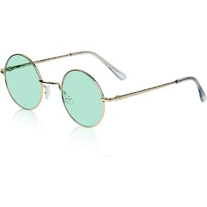 SunnyPro Retro Round Sunglasses Small Colored Lens Hippie Glasses in Kuwait