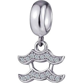 12 Zodiac Sign Charms for Charm Bracelets - 925 Sterling Silver Constellation/Horoscope Pendants in Kuwait