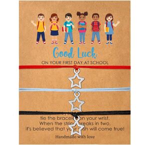 Yesteel العودة إلى سوار المدرسة، اليوم الأول من الهدايا المدرسية الأم ابنة الصداقة مطابقة الأساور، البوصلة القلب نجمة إنفينيتي سحر قابل للتعديل سلسلة الرغبات الأساور للنساء الفتيات المعلم in Kuwait