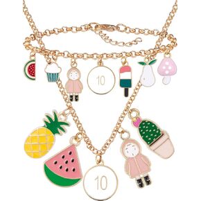 10th Birthday Gifts for Girls, 10th Birthday Charm Bracelet, 10th Birthday Necklace, 10th Birthday Party Supplies, 10th Birthday Decorations for Girls, 10 Years Old Birthday Jewelry for Girls in Kuwait