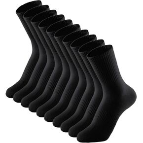 Irisbear Womens Crew Socks Casual Athletic Gym LightWeight Thin Cotton Socks 5 Pairs