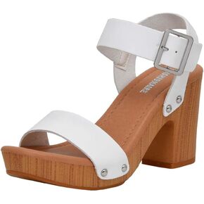 CUSHIONAIRE Women's Sydney Faux Wood Sandal +LiteSole Technology, Wide Widths Available in Saudi Arabia
