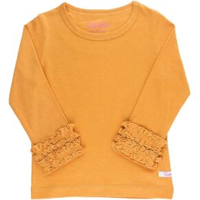 RuffleButts Girls Undershirt - Extra Soft Long Sleeve Layering Tee
