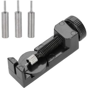 Wide Watch Link Remover, Professional Adjuster Link Repair Metal Bracelet Strap Pins Removal, Portable Watch Strap Repair Links Adjuster Device, Bracelet Watch Band Pin Watch Strap Repair Tools(Black) in Kuwait