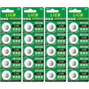 LiCB CR1225 Battery,Long-Lasting & High Capacity CR1225 Lithium Batteries,3 Volt Coin & Button Cell (5-Pack)