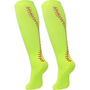 جوارب Youper Softball مع غرز للفتيات والنساء البالغات (زوجين)