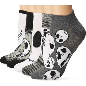 Disney womens Nightmare Before Christmas 5 Pack No Show Socks