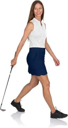 Scallop Golf Skort for Women - Dry Fit 4-Way Stretch Golf Skirt - Moisture Wicking, Anti-Odor Technology, UPF50+ Protection in Kuwait