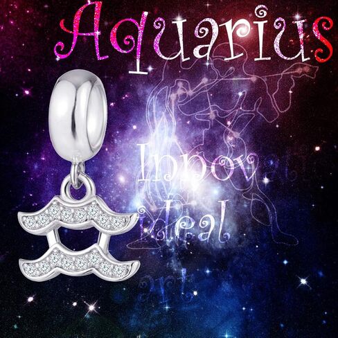 12 Zodiac Sign Charms for Charm Bracelets - 925 Sterling Silver Constellation/Horoscope Pendants in Kuwait