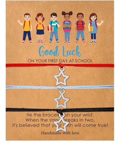 Yesteel العودة إلى سوار المدرسة، اليوم الأول من الهدايا المدرسية الأم ابنة الصداقة مطابقة الأساور، البوصلة القلب نجمة إنفينيتي سحر قابل للتعديل سلسلة الرغبات الأساور للنساء الفتيات المعلم in Kuwait