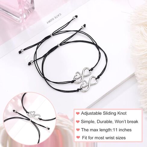 UNGENT THEM Mother Daughter Mommy and Me Heart Wish Bracelets, Birthday Christmas Present for Mom and Daughter in Saudi Arabia