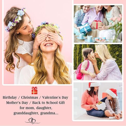 UNGENT THEM Mother Daughter Mommy and Me Heart Wish Bracelets, Birthday Christmas Present for Mom and Daughter in Saudi Arabia