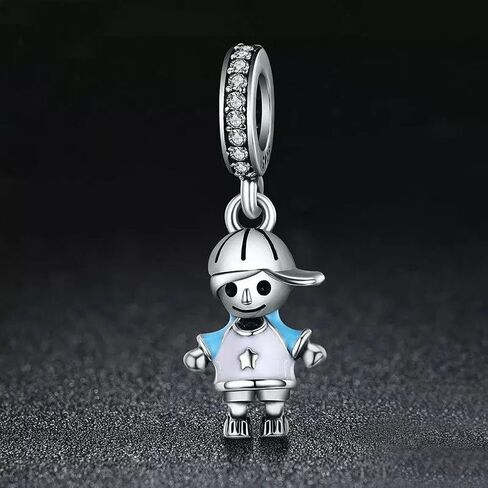 ABAOLA Boy OR Girl Dangle 925 Sterling Silver Child Charm Beads for Fashion Charms Bracelet & Necklace in Kuwait