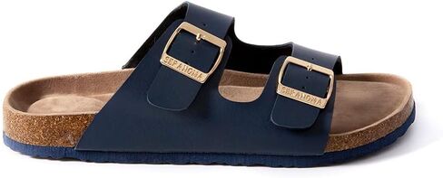 Seranoma Slide Sandals for Women - Comfortable Slip On Cork Footbed Sandals with Adjustable Buckles - Ladies Slip-Resistant Platform Summer Flat Sandals for Beach, Home, Indoor and Outdoor Use in Saudi Arabia