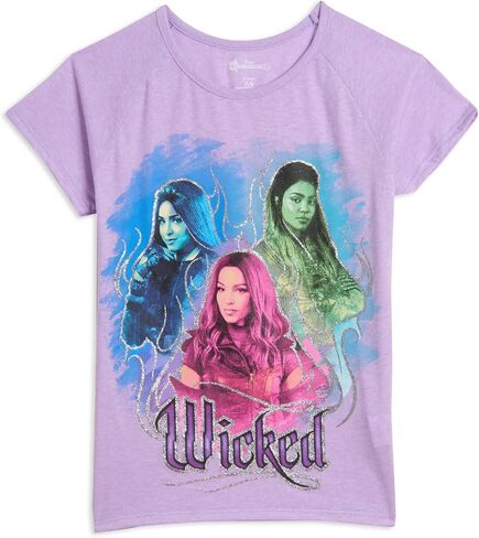 Disney Descendants Mal Evie Uma Carlos Jay 3 Pack Short Sleeve T-Shirt in Saudi Arabia