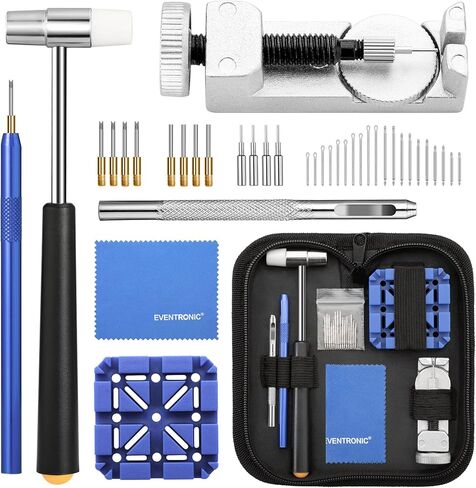 ايفينترونيك مجموعة ادوات ازالة حلقات الساعة، مجموعة ادوات سوار الساعة، مجموعة ادوات قضيب زنبركي لاستبدال سوار الساعة، اداة ازالة دبوس الساعة لتعديل سوار الساعة in Kuwait