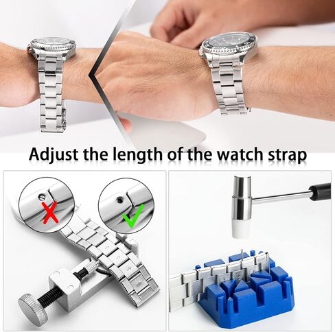 ايفينترونيك مجموعة ادوات ازالة حلقات الساعة، مجموعة ادوات سوار الساعة، مجموعة ادوات قضيب زنبركي لاستبدال سوار الساعة، اداة ازالة دبوس الساعة لتعديل سوار الساعة in Kuwait