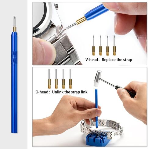 ايفينترونيك مجموعة ادوات ازالة حلقات الساعة، مجموعة ادوات سوار الساعة، مجموعة ادوات قضيب زنبركي لاستبدال سوار الساعة، اداة ازالة دبوس الساعة لتعديل سوار الساعة in Kuwait