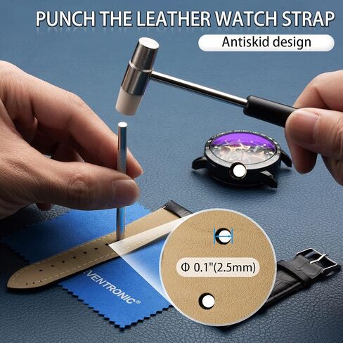 ايفينترونيك مجموعة ادوات ازالة حلقات الساعة، مجموعة ادوات سوار الساعة، مجموعة ادوات قضيب زنبركي لاستبدال سوار الساعة، اداة ازالة دبوس الساعة لتعديل سوار الساعة in Kuwait