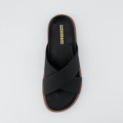 CUSHIONAIRE Women's Nell footbed sandal with +Comfort, Wide Widths Available in Saudi Arabia