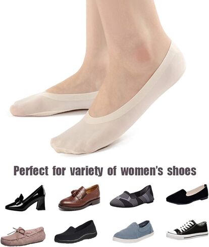 R RELAXIFE Womens No Show Thin Socks Cotton Nylon Low Cut Liner Non Slip hidden Invisible Socks for Flats Sneaker 4-6 pack in Kuwait
